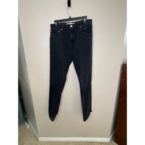 Levis 517 Mens Boot Cut Jeans W33 L32 Black Denim Straight leg Casual - Picture 1 of 8